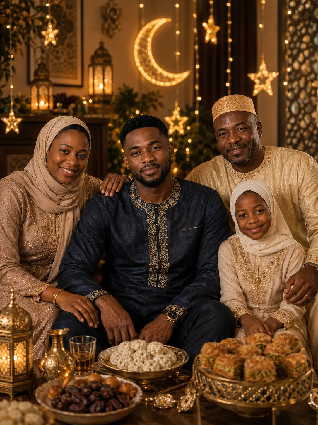 Style Portrait familial festif