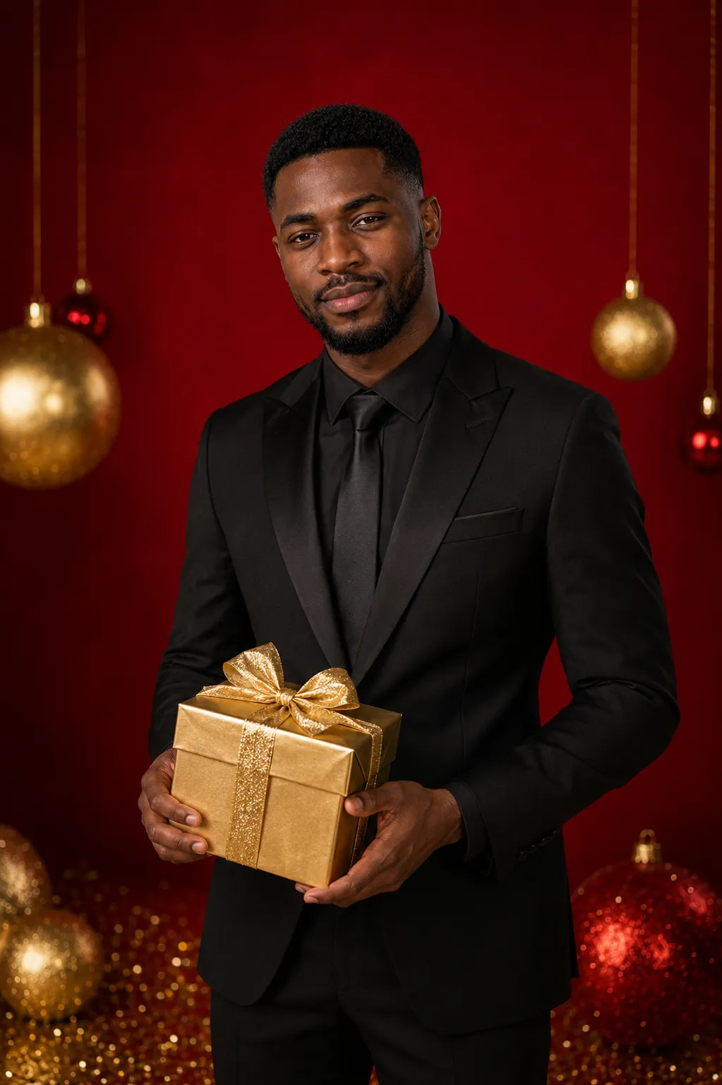 Style Studio rouge & or élégant Homme