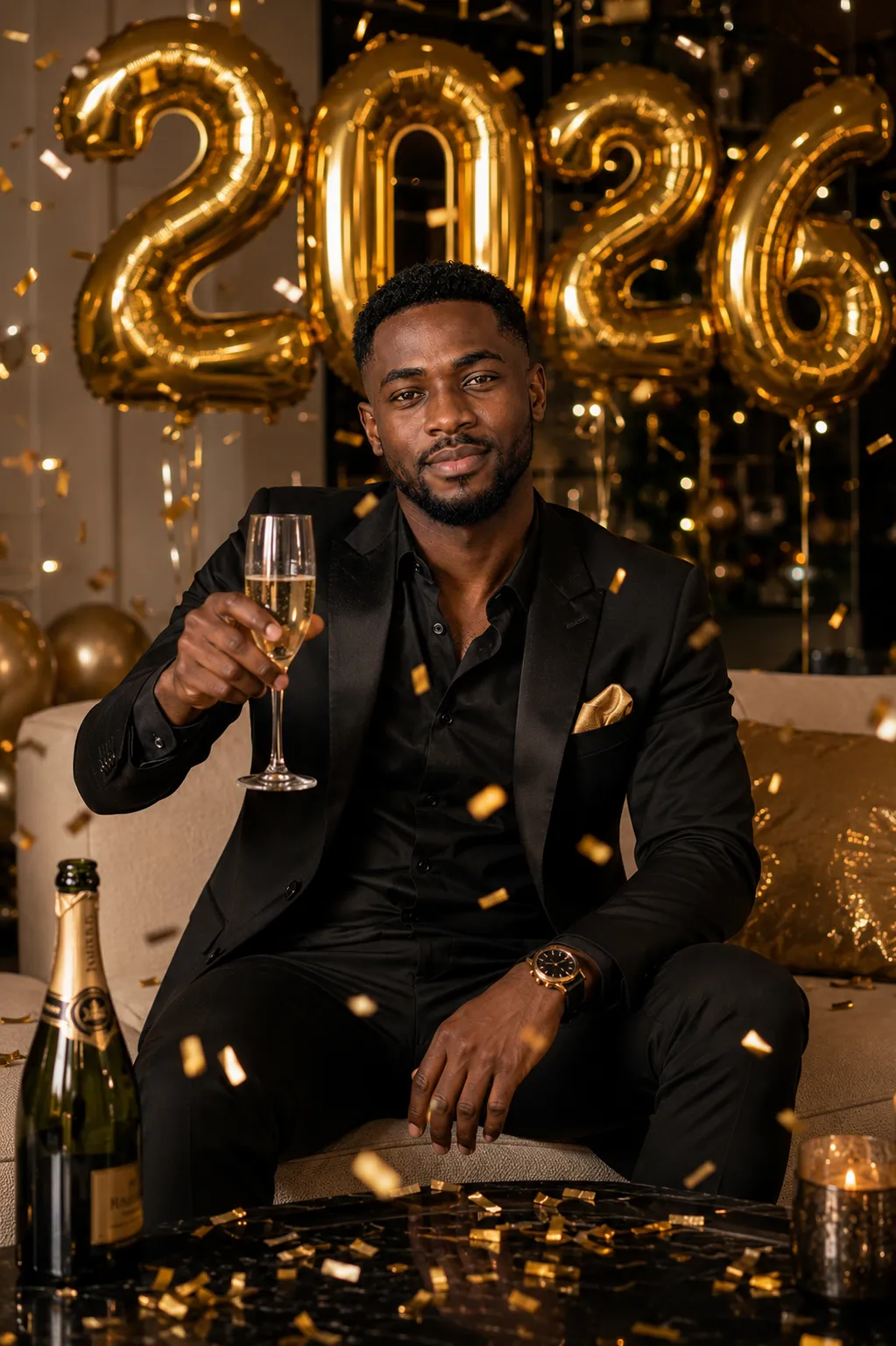 Style Champagne & confettis Homme