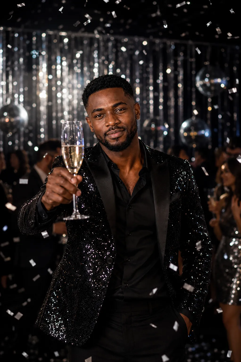 Style Soirée glamour paillettes Homme